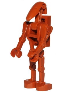 LEGO Minifigure -- Battle Droid Dark Orange with Back Plate-Star Wars / Star Wars Episode 2 -- SW0467b -- Creative Brick Builders